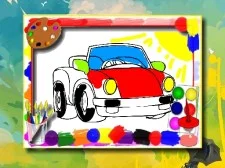 Cartoon Cars Coloring Book